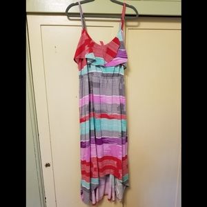 Asymmetrical summer dress, multicolored, pure energy